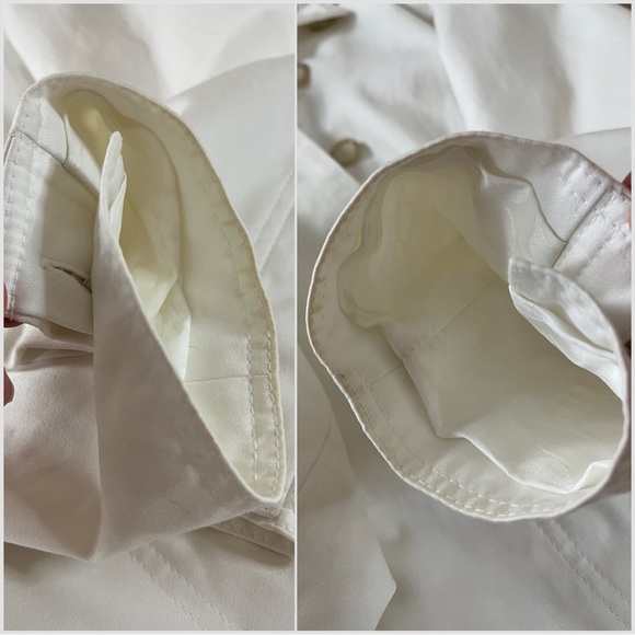 Coach Ivory Hidden Button Front Cotton/Poly Blend Jacket Size Large - Picture 14 of 16